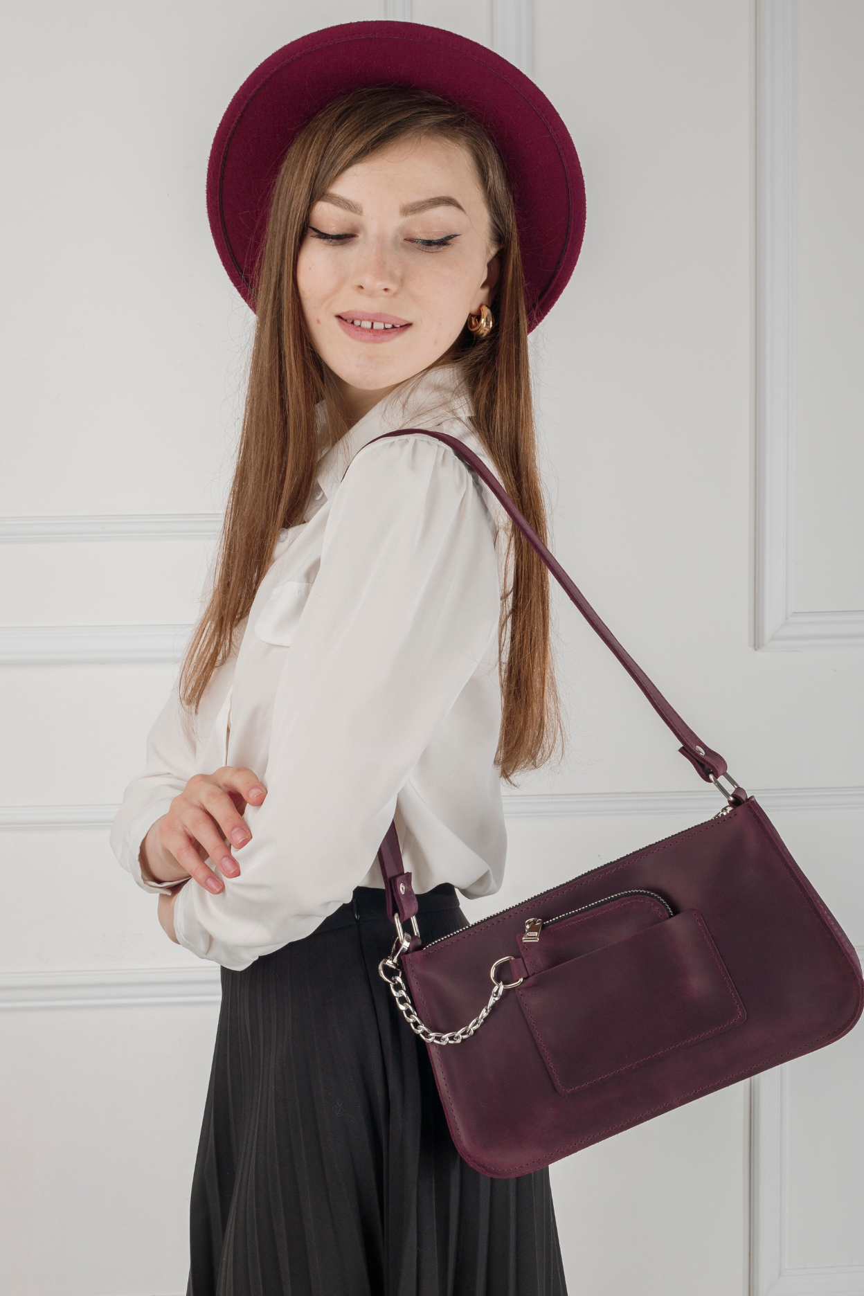 Women's leather handbag "YalO" crossbody: