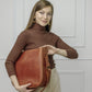 Women large leather shopper bag "Lentata"