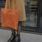 Women Leather large bag shopper color cognac "Mojave"