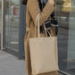 Women Leather large bag shopper color Beige "Mojave"