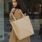 Women Leather large bag shopper color Beige "Mojave"