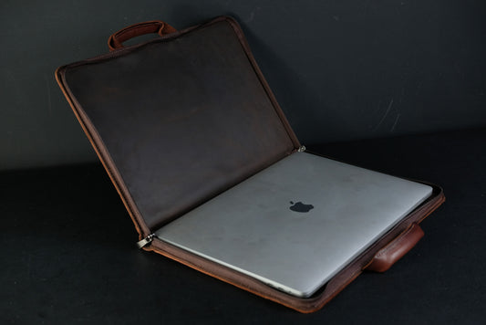 Case for MacBook leather Brown Model №31
