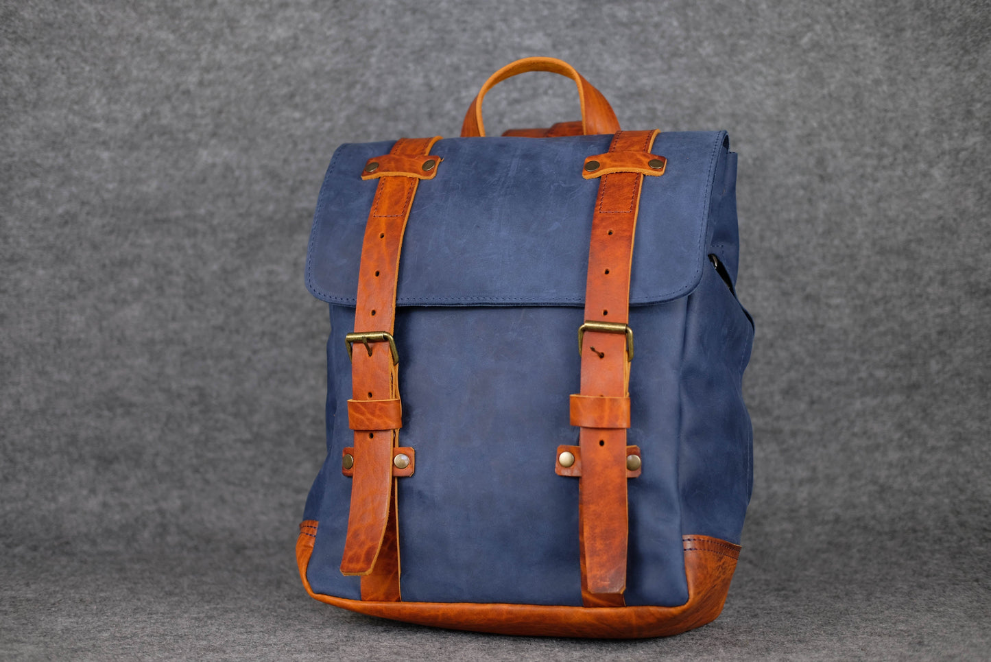 Men Backpack Blue + Cherry "Hankle H1"