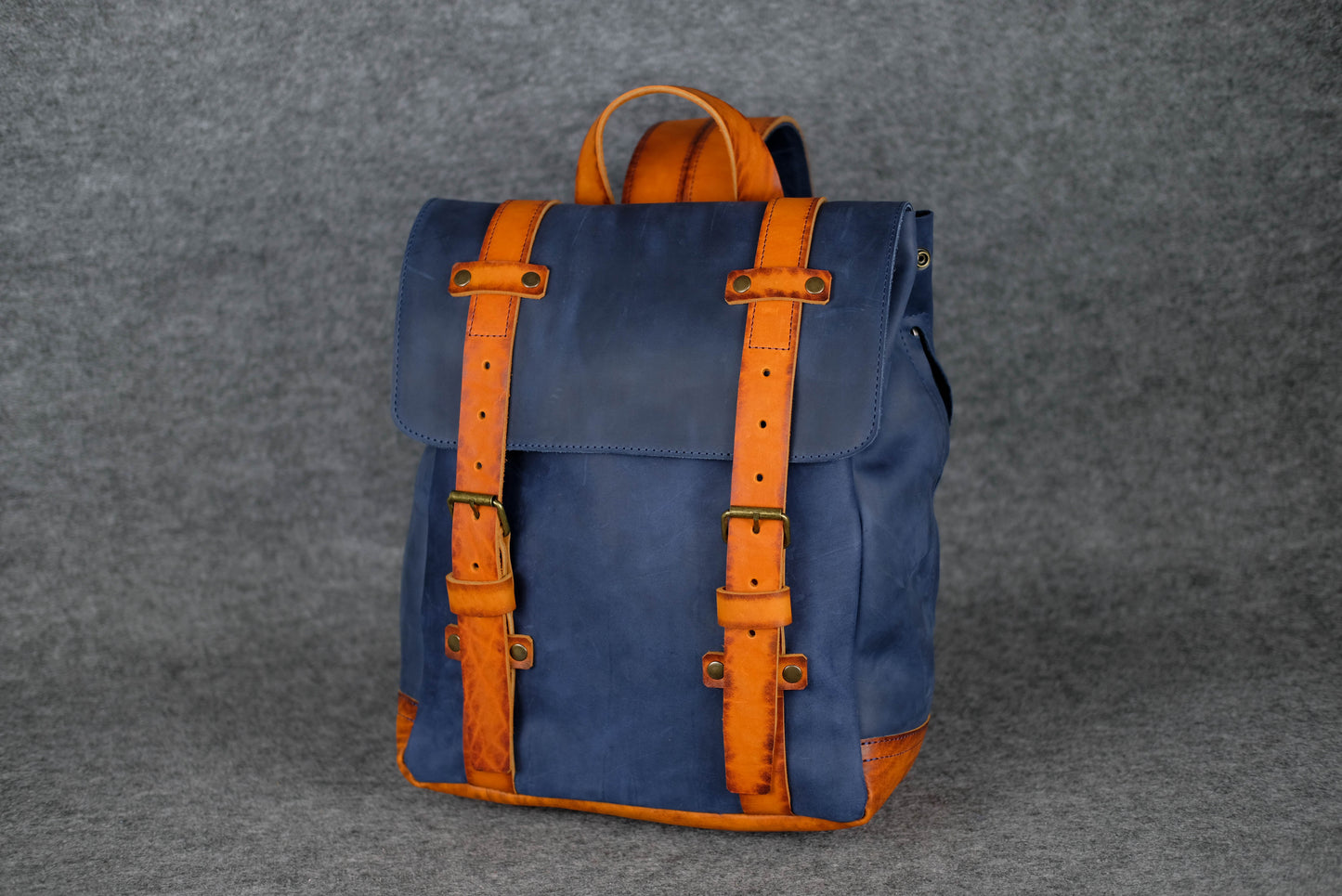 Men Backpack Blue + Cherry "Hankle H1"