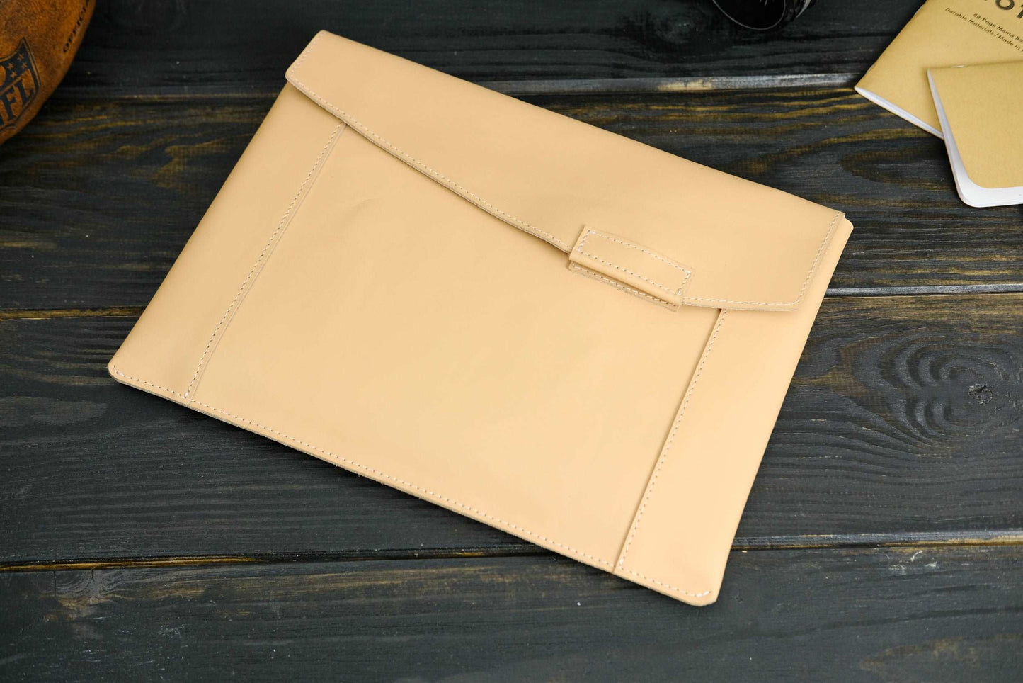 Case for MacBook leather Beige Design №20