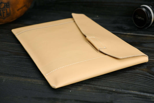 Case for MacBook leather Beige Design №20