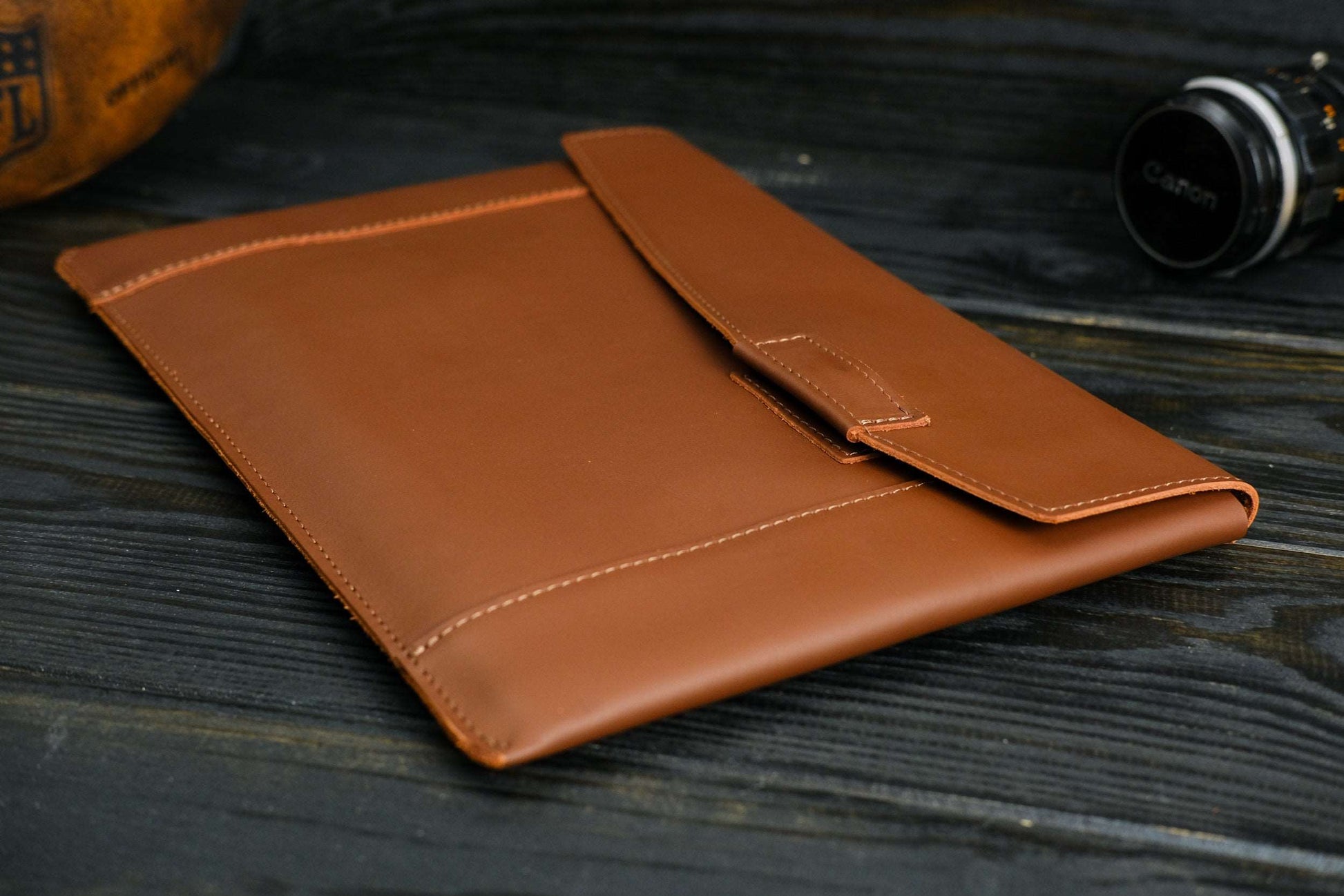 Case for MacBook leather Beige Design №20