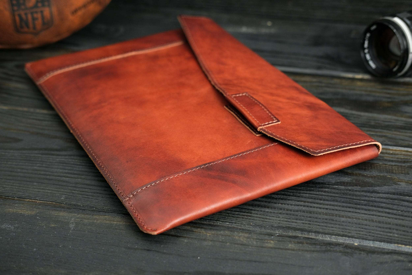 Case for MacBook leather Cherry Design №20