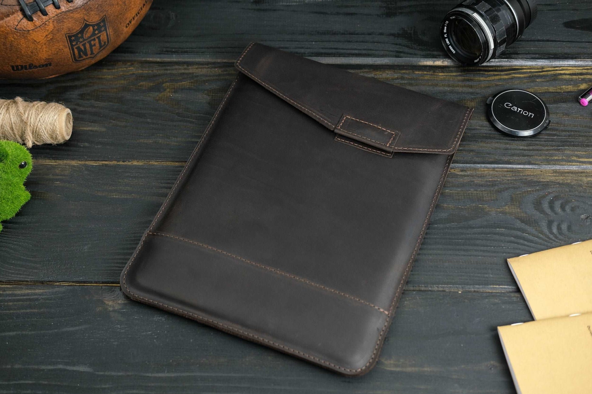 Case for MacBook leather Chocolate Design №21