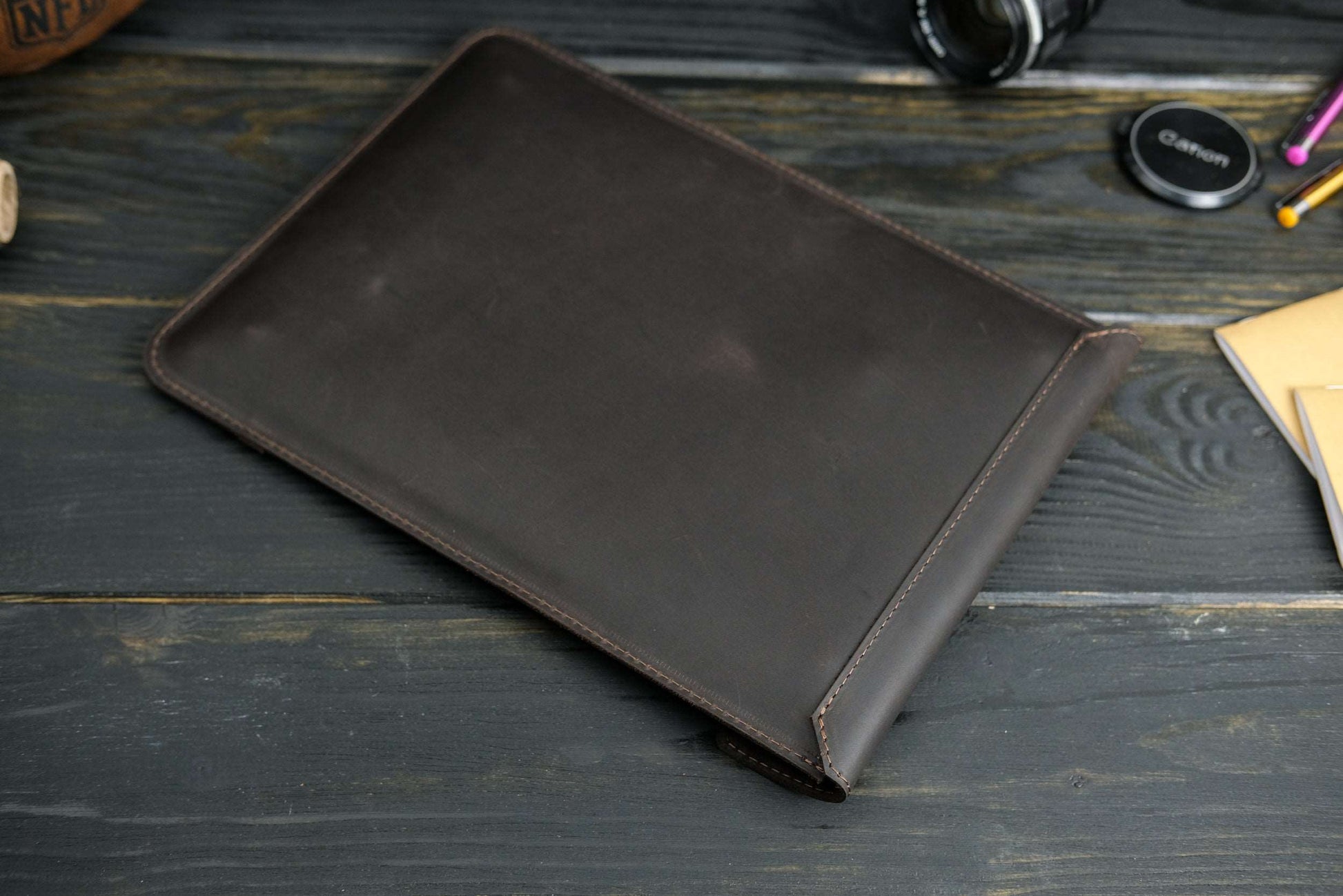 Case for MacBook leather Chocolate Design №21