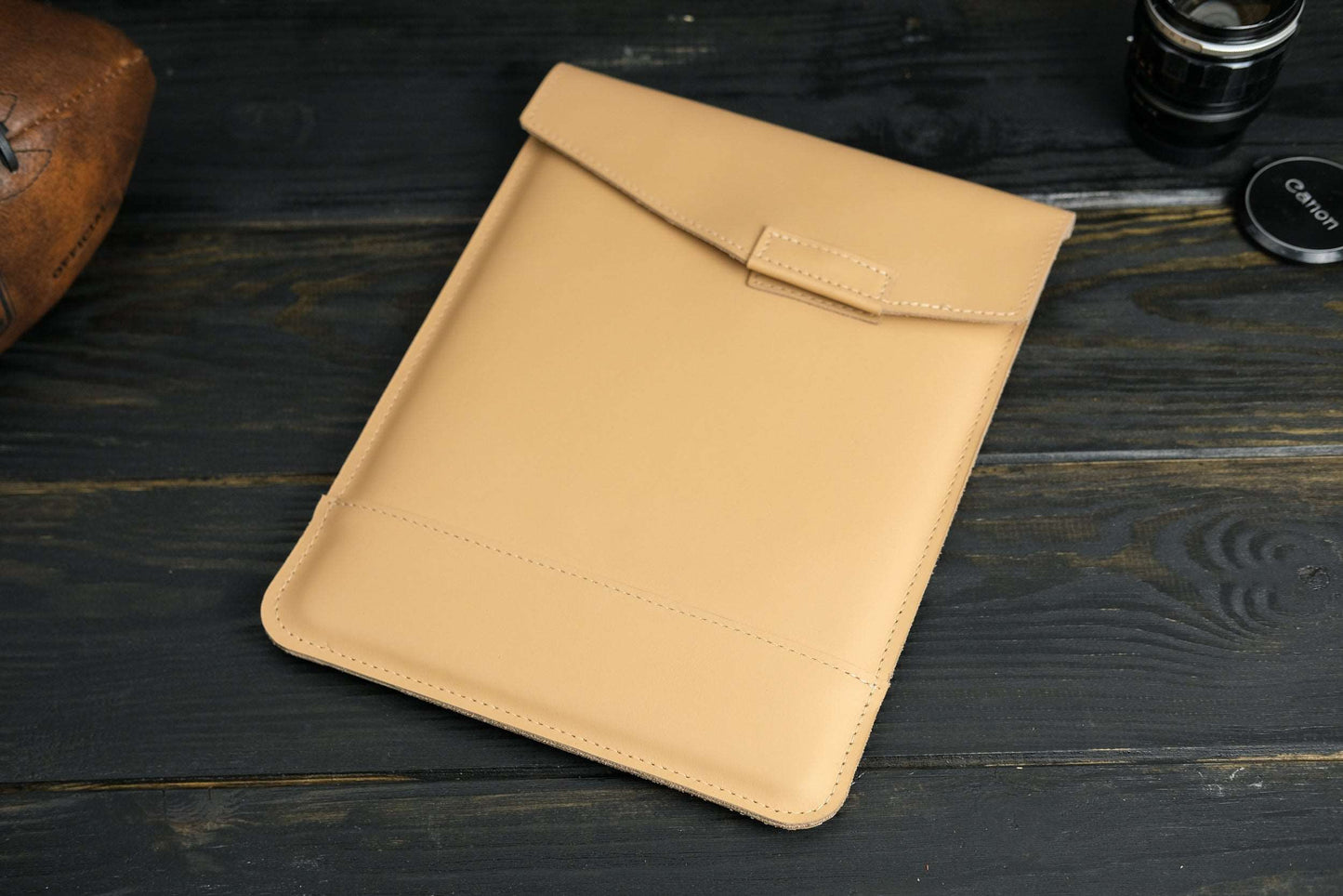 Case for MacBook leather Beige Design №21