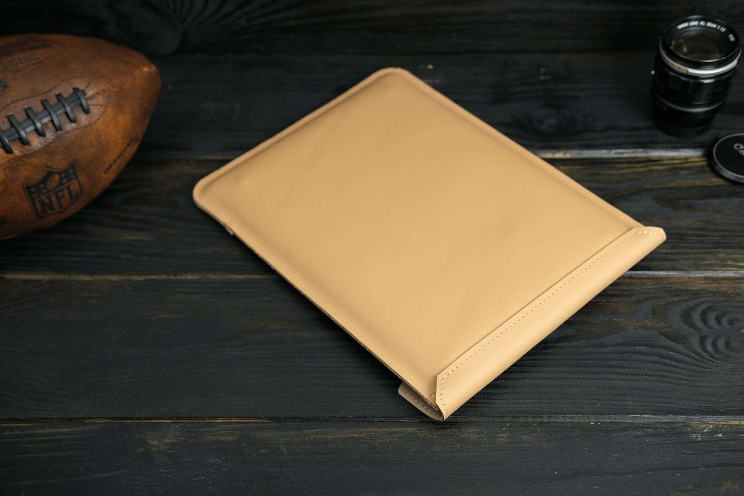 Case for MacBook leather Beige Design №21