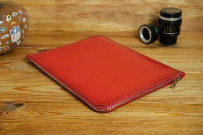 Case for MacBook leather Red Model №41