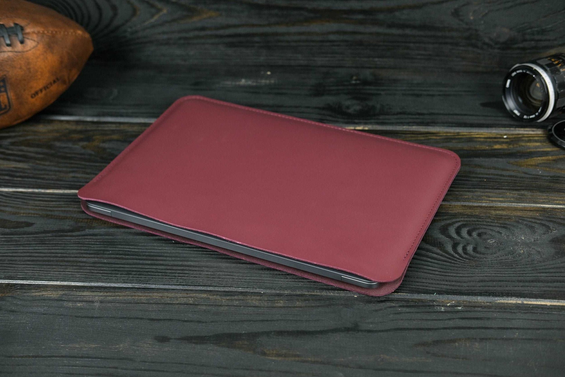 Case for MacBook leather Amber Design №2