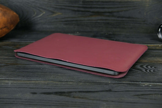 Case for MacBook leather - Burgundy. Design №2