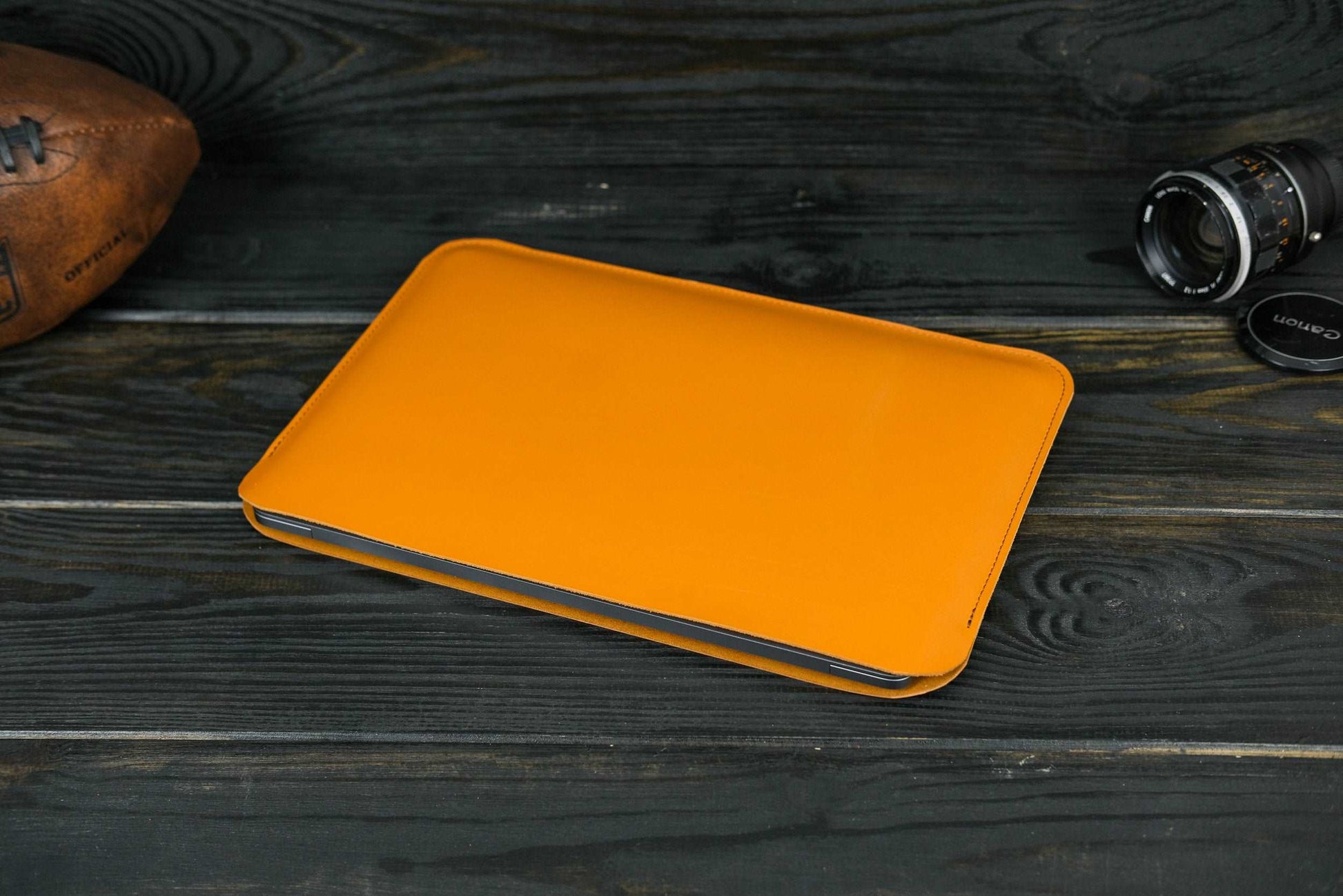 Case for MacBook leather Amber Design №2