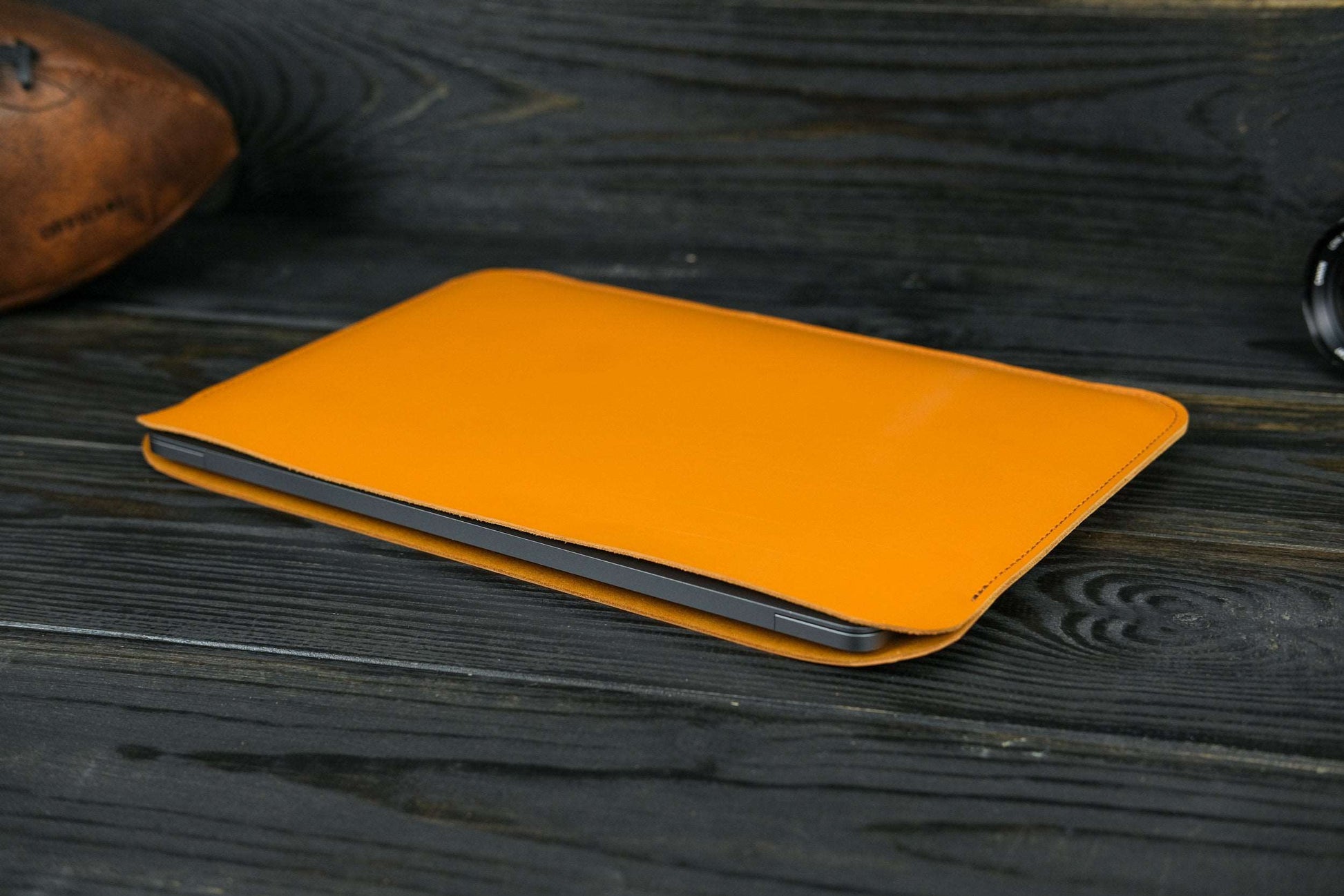 Case for MacBook leather Amber Design №2