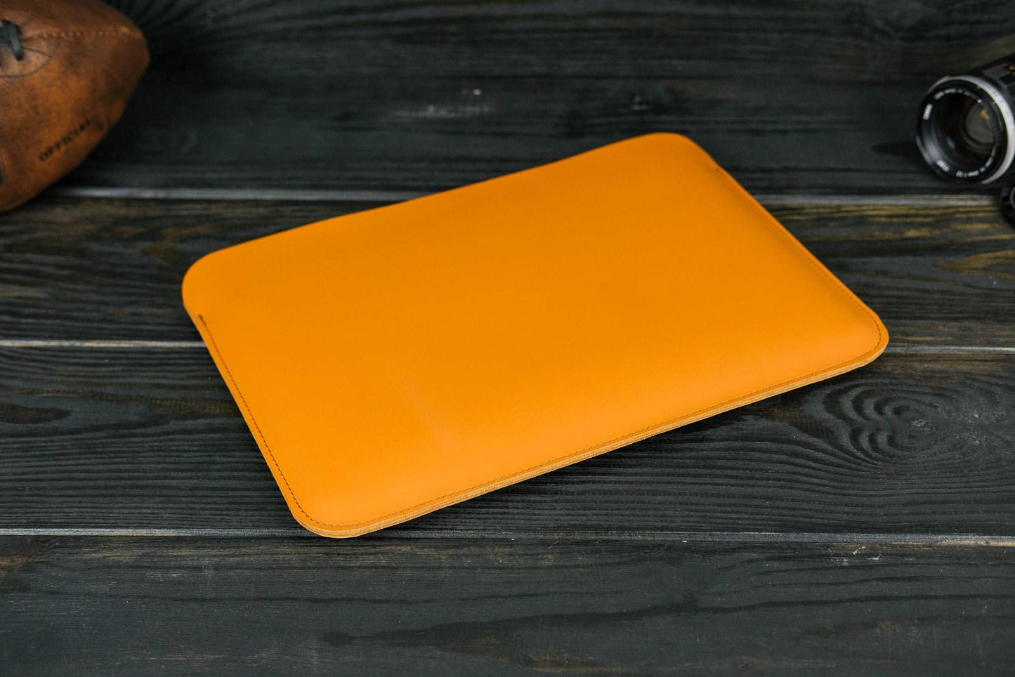 Case for MacBook leather Amber Design №2