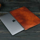 Case for MacBook leather Burgundy Design №2