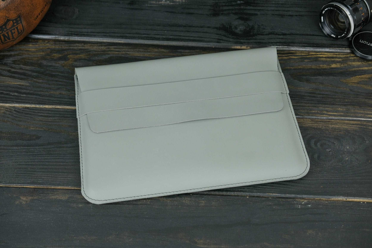 Case for MacBook leather Grey Design №24