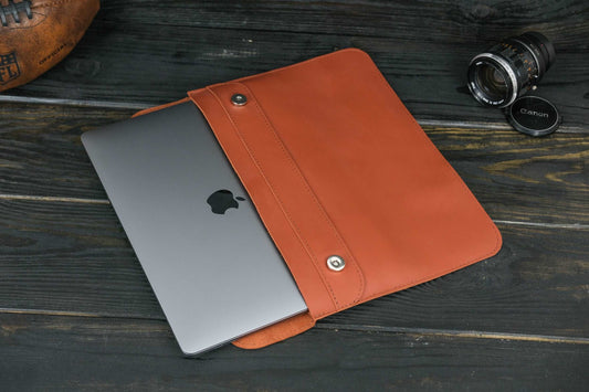 Case for MacBook leather Cognac Model №37