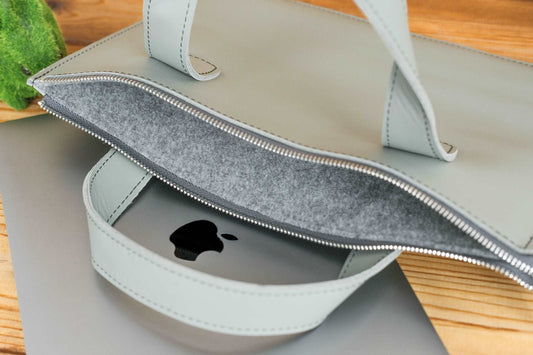Case for MacBook leather Grey Model №43