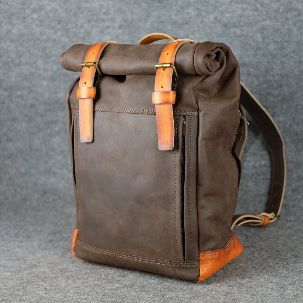 Men Backpack Chocolate + Amber "Hankle H7"