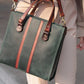 Green women's leather bag