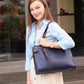 Women leather bag blue