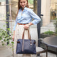 Women leather bag blue