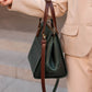 Women large Green leather handbag "Adele"