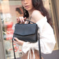 Small leather handbag for women: "Laura"
