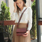 Leather small women handbag: "Boni"