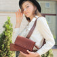 Leather small women handbag: "Boni"