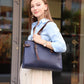 leather bag blue