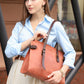 Women's leather bag cognac