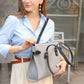 Women's leather bag gray