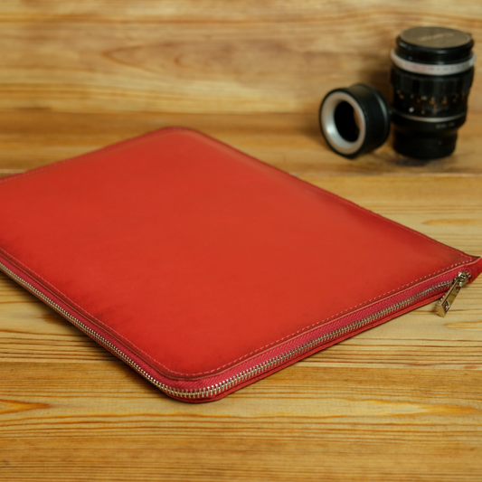 Case for MacBook leather Red Model №41