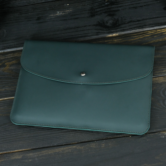 Case for MacBook leather Green Model №35