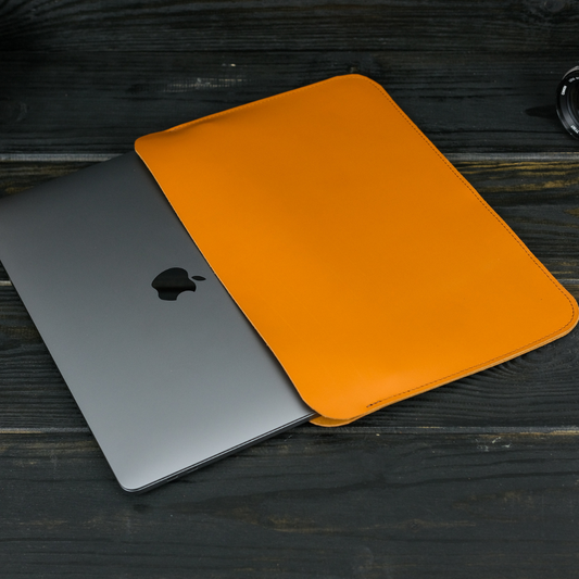Case for MacBook leather Amber Design №2