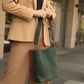 women leather bag green